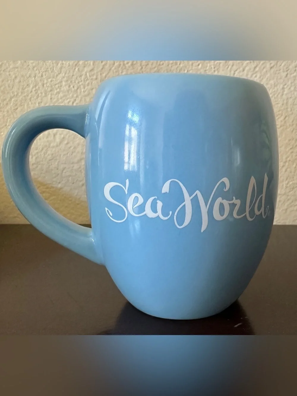 Blue Abstract Whale Pattern Ceramic Coffee Mug - Sea World